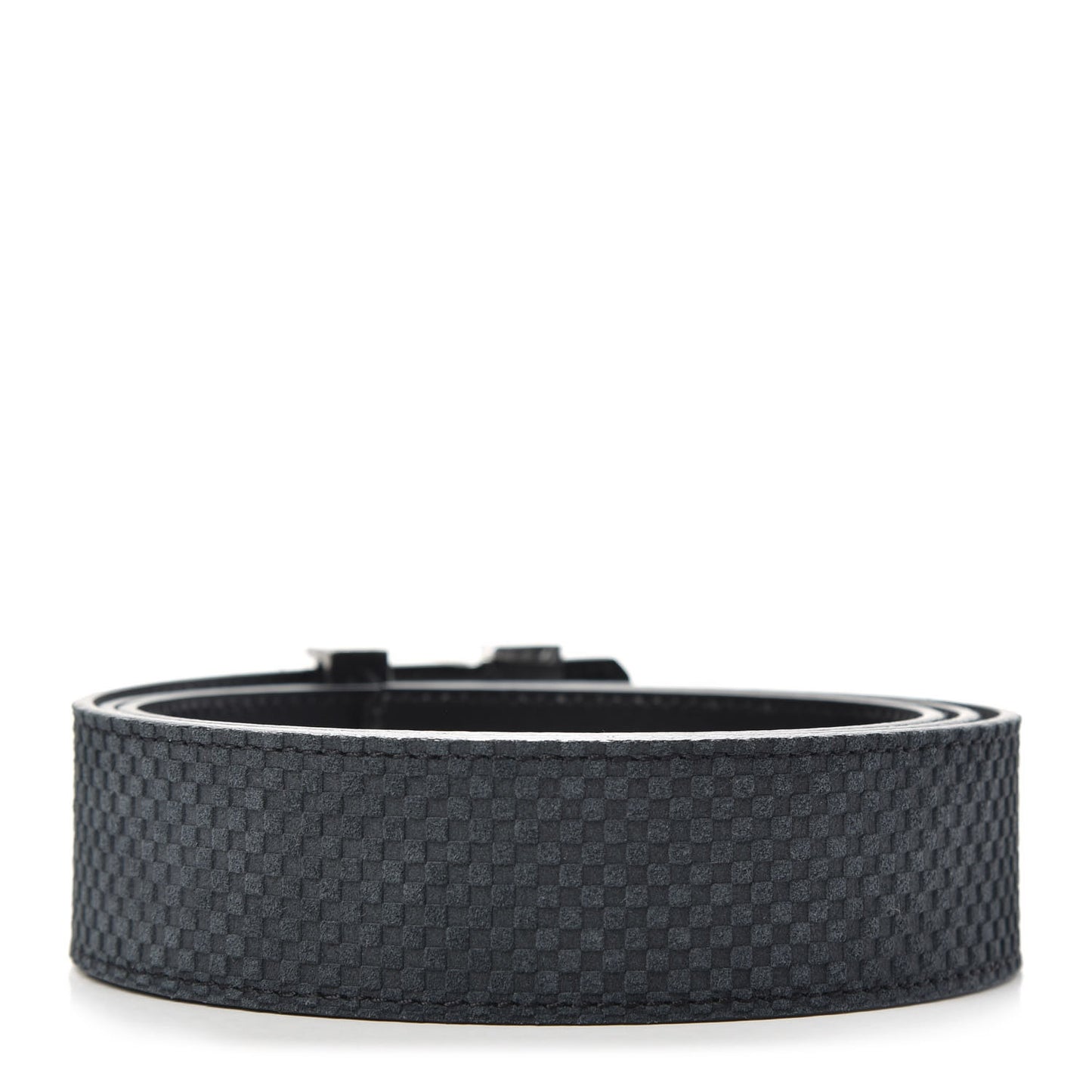 Suede Calfskin Mini Damier 40mm LV Initiales Belt 110 44 Carbone