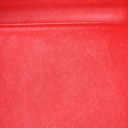 Chanel Calfskin Quilted Double Stitch Large Boy Flap Red 15 of 22