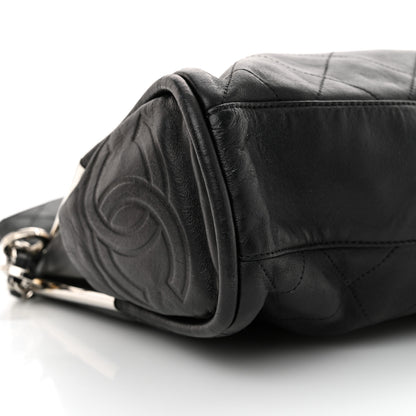 Chanel Lambskin Stitched Medium Ultimate Soft Tote Black 9 of 12