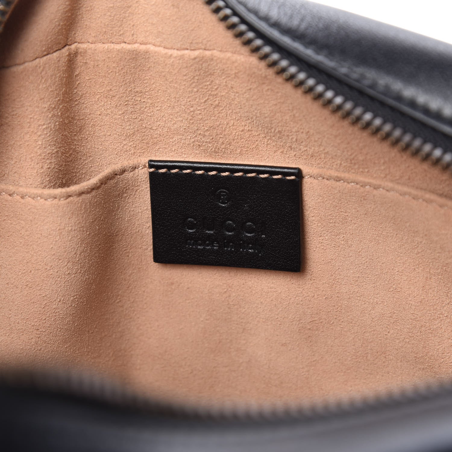 Gucci Calfskin Matelasse Small GG Marmont Chain Shoulder Bag Black 8 of 11