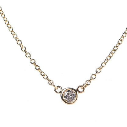 Tiffany 18K Yellow Gold Diamond .03ct Elsa Peretti Diamonds by the Yard Pendant Necklace 4 of 7