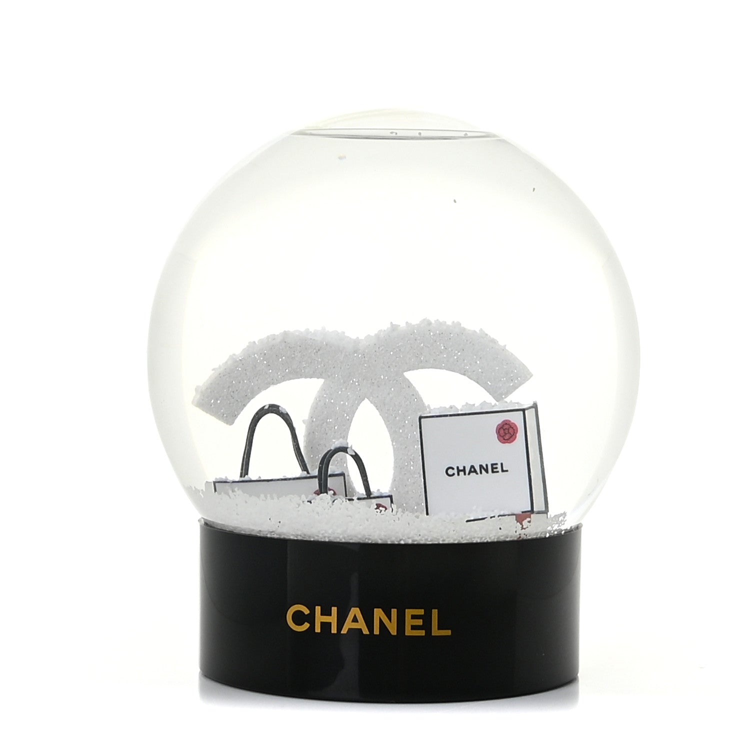 Chanel Glass CC Shopping Bag Snow Globe 1 of 6
