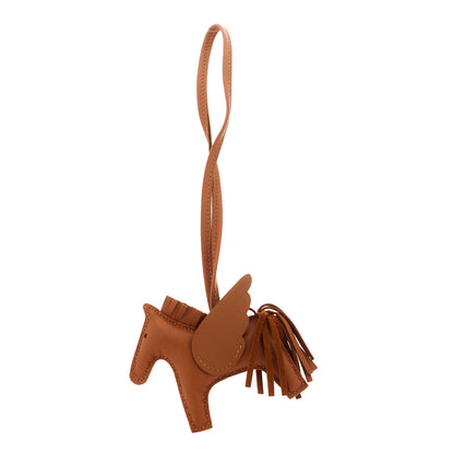 Hermes Milo Lambskin Grigri Rodeo Pegase Horse Bag Charm PM Gold 1 of 4