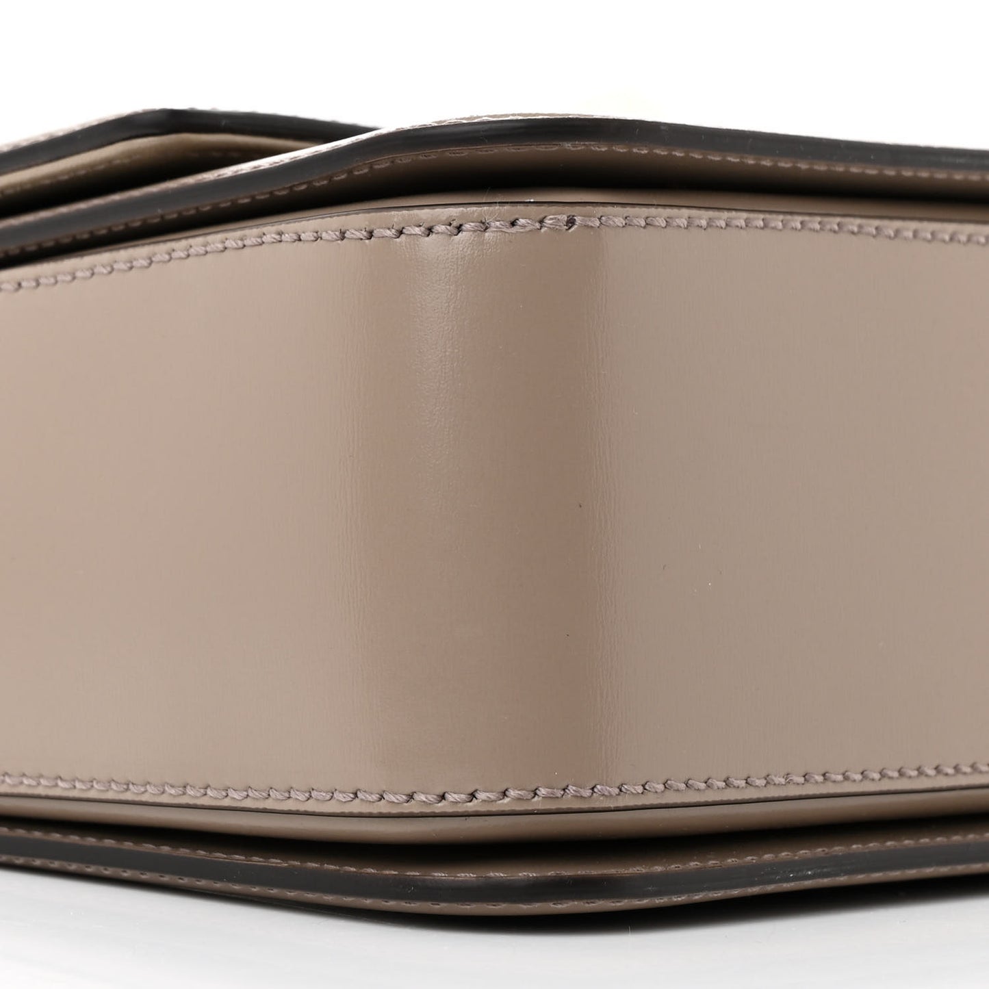 Calfskin Diamond Top Handle Crossbody Bag Taupe