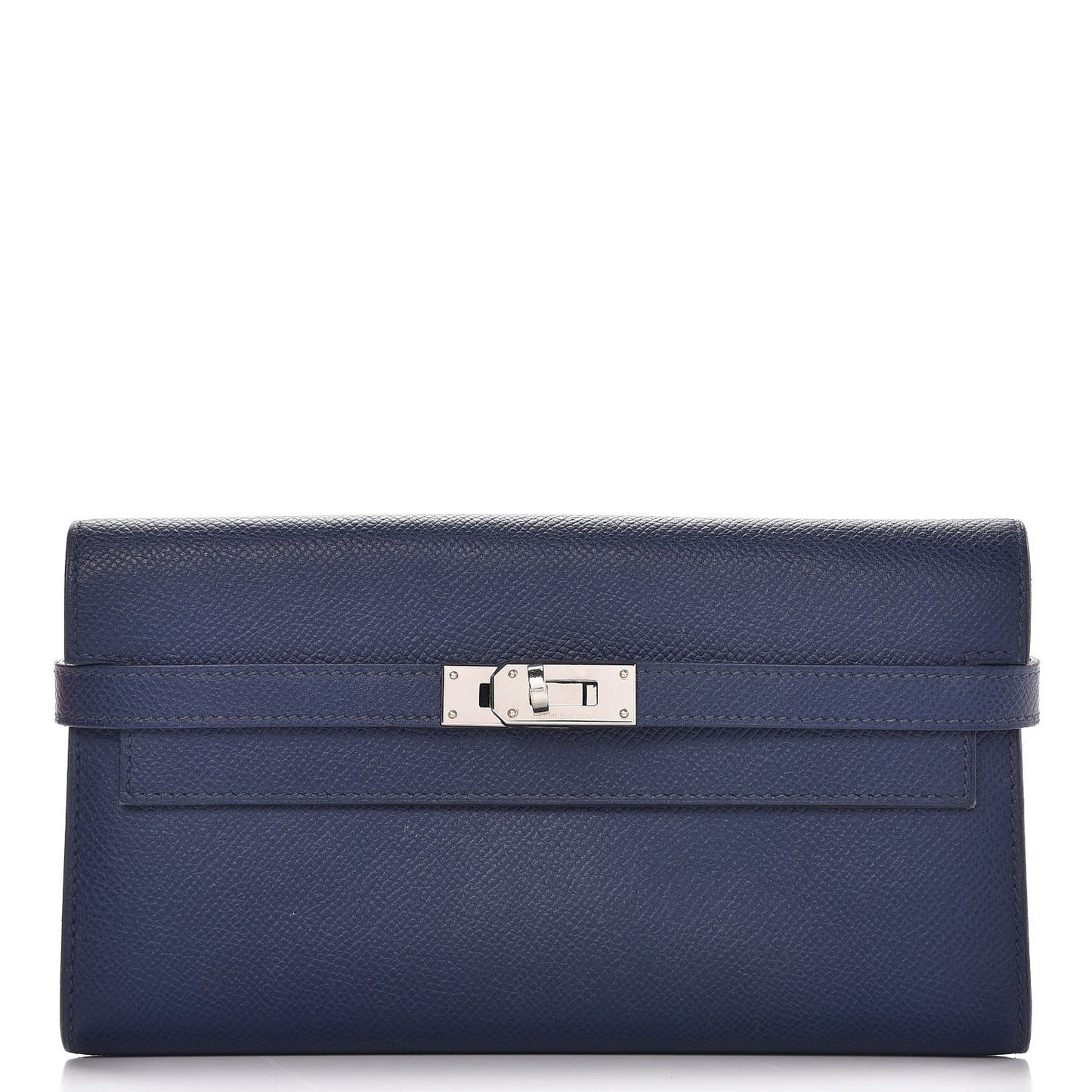 Epsom Kelly Longue Wallet Bleu Saphir