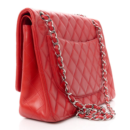 Chanel Lambskin Quilted Maxi Double Flap Red 3 of 13