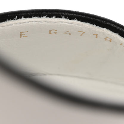 Chanel Patent Calfskin Lambskin Slingback Pumps 38.5 White Black 9 of 10