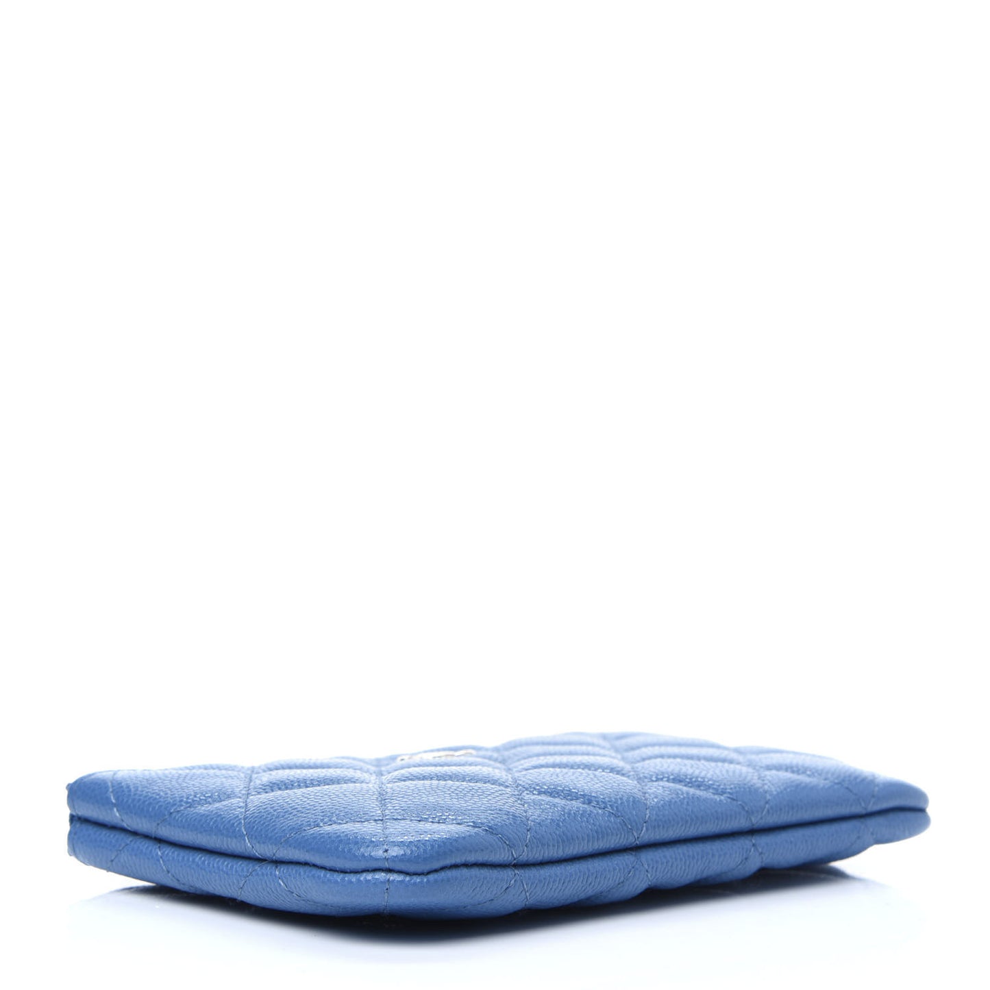 Caviar Quilted Small Cosmetic Case Blue