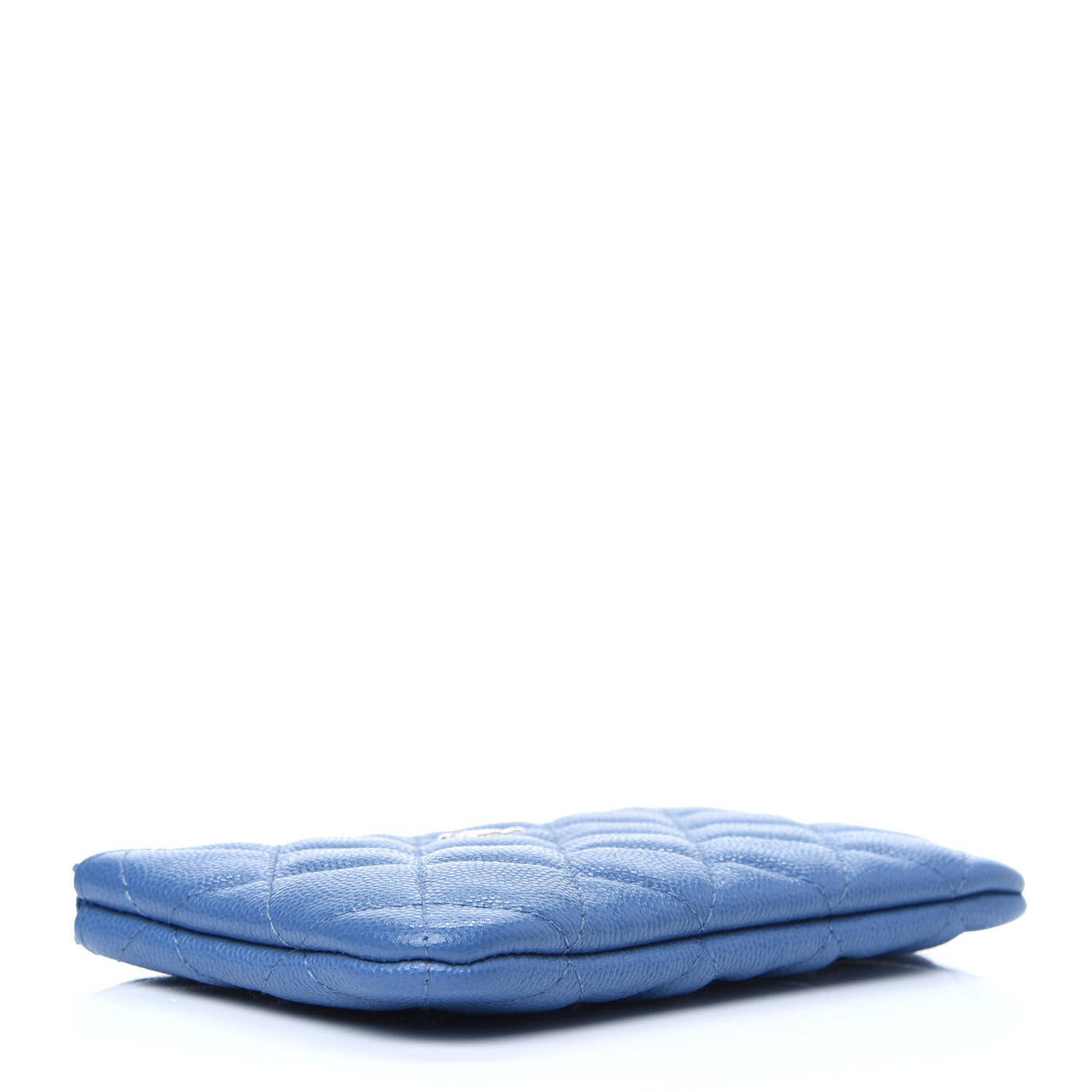 Chanel Caviar Quilted Small Cosmetic Case Blue 4 of 11