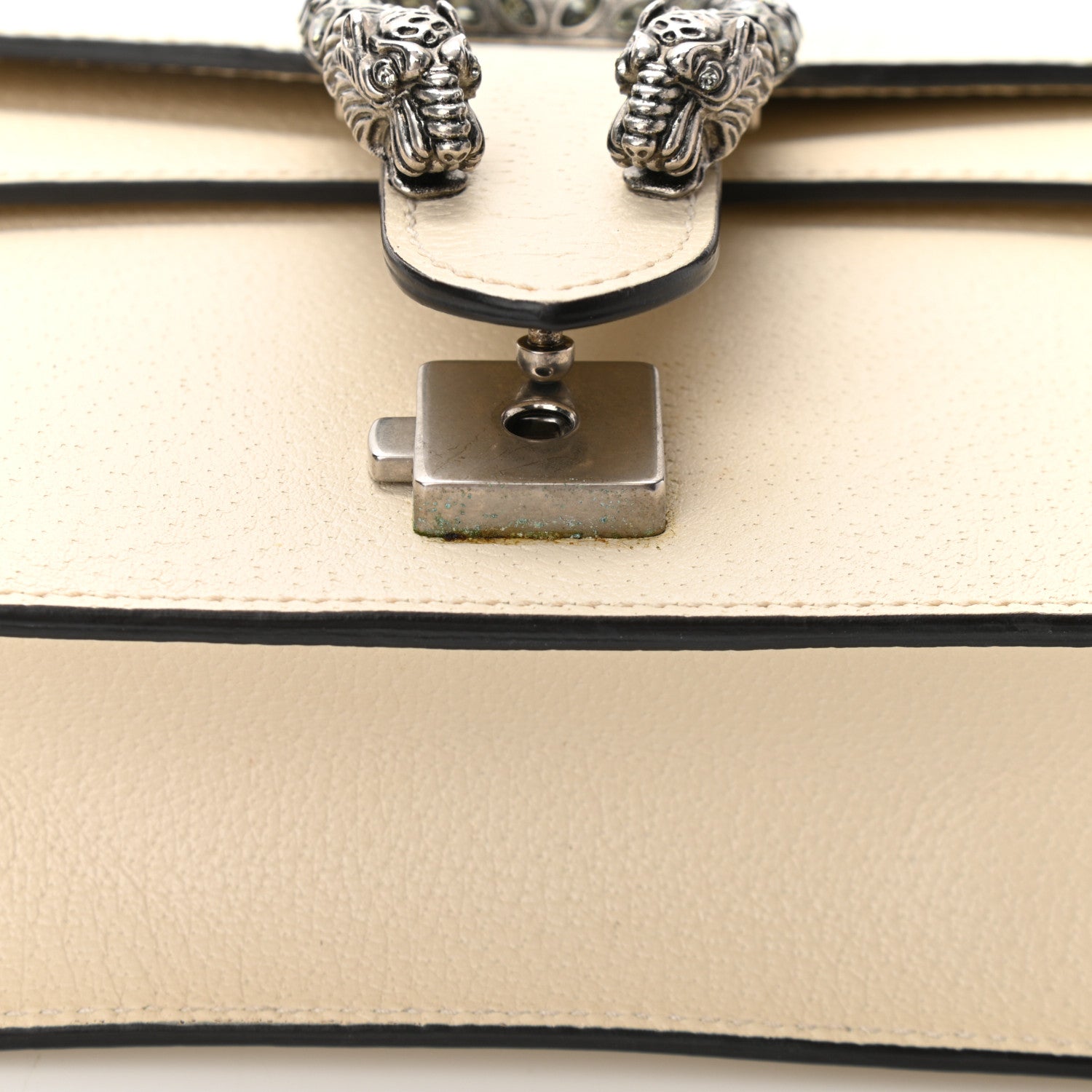 Gucci Textured Calfskin Crystal Mini Dionysus Shoulder Bag Mystic White 12 of 13