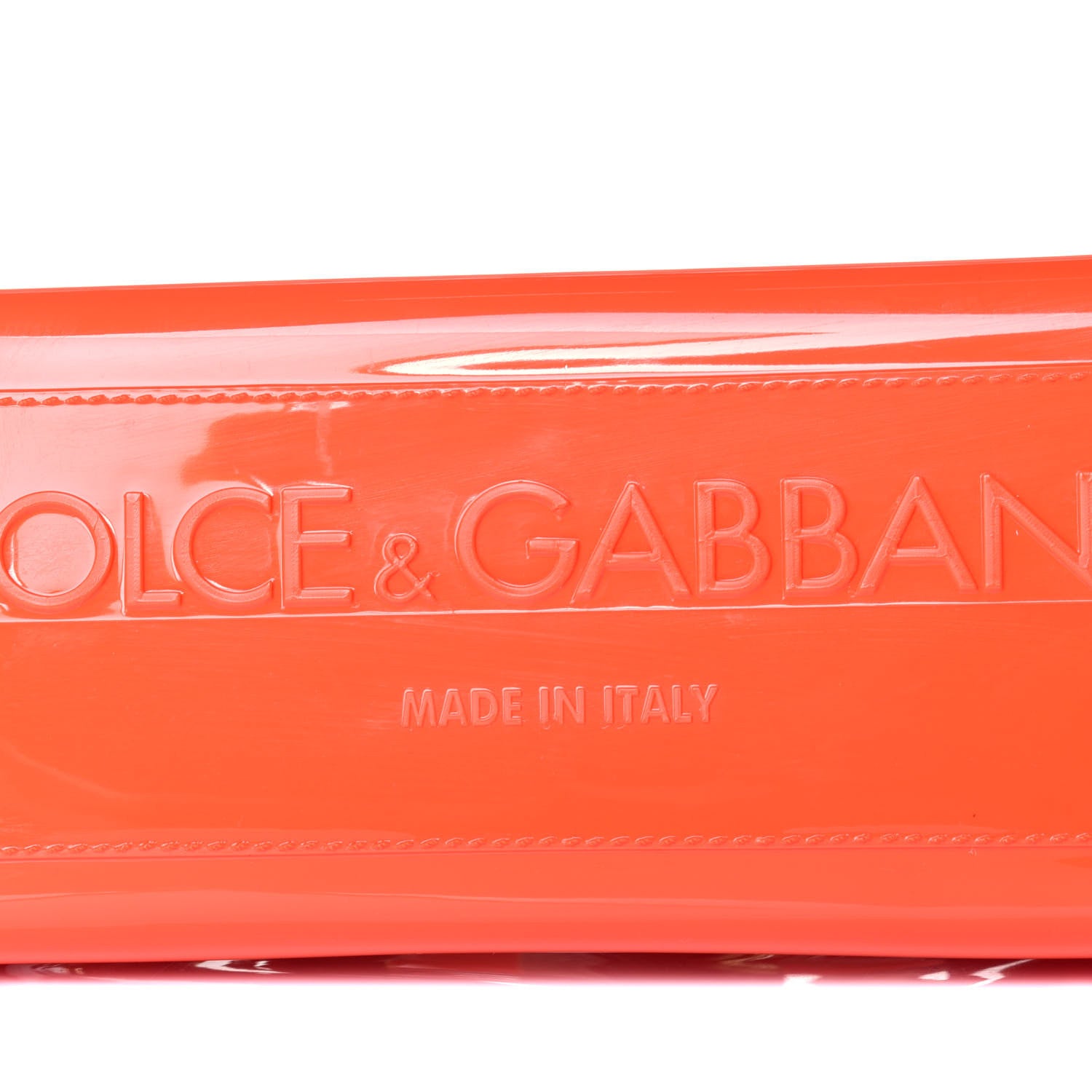 Dolce & Gabbana Rubber Semi Transparent Miss Sicily Satchel Orange 6 of 8