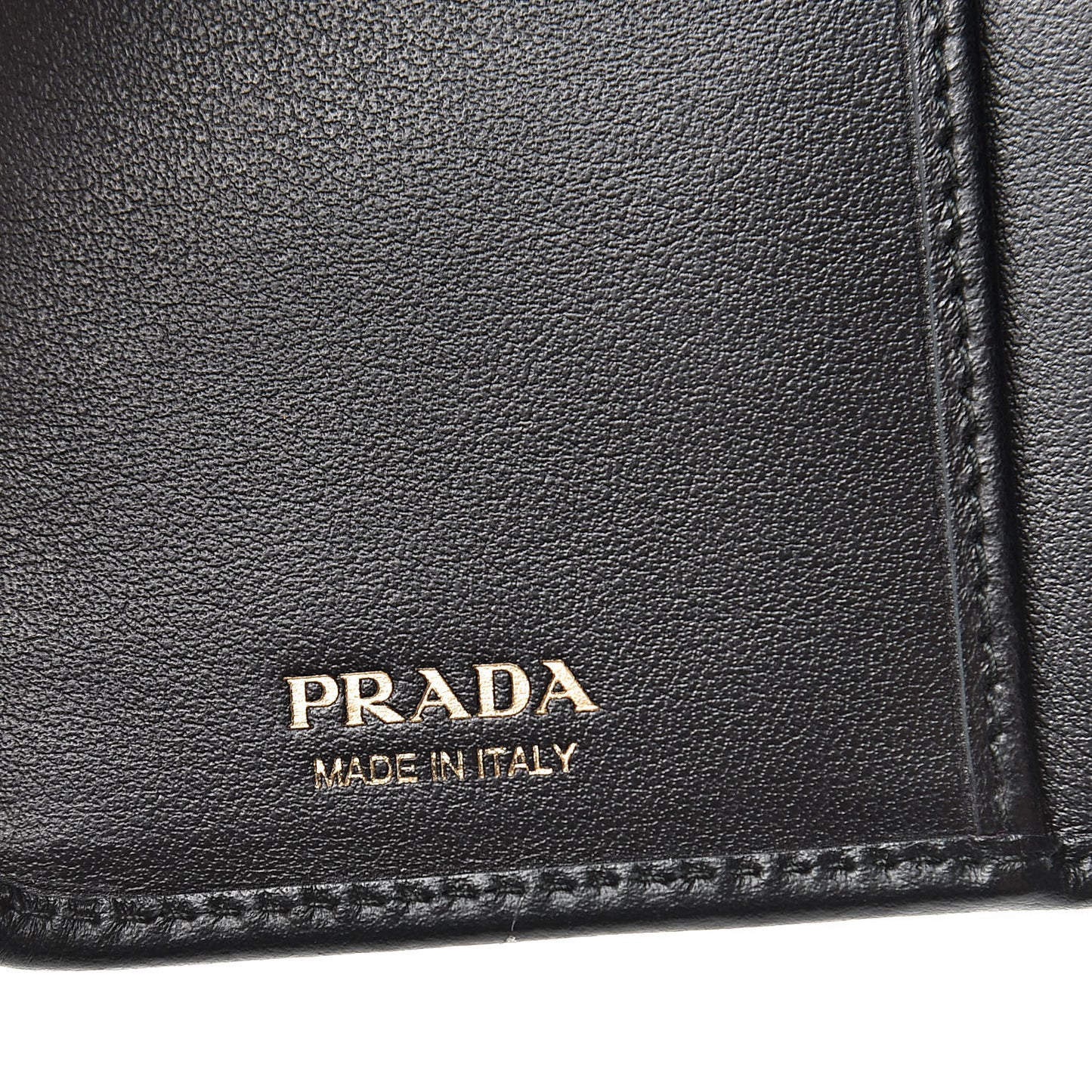 Soft Calfskin Studded Compact Wallet Black