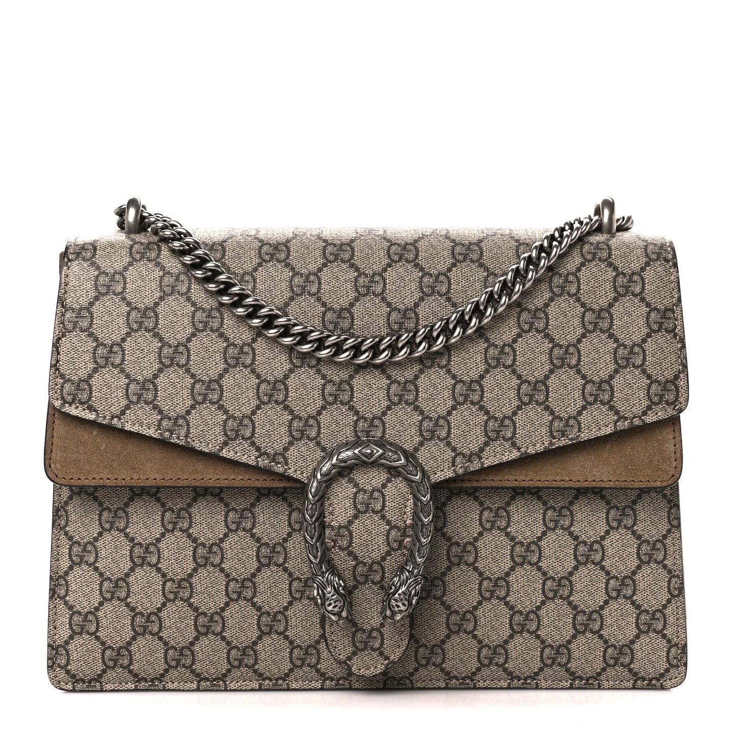 GG Supreme Monogram Medium Dionysus Shoulder Bag Taupe