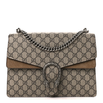 Gucci GG Supreme Monogram Medium Dionysus Shoulder Bag Taupe 1 of 11