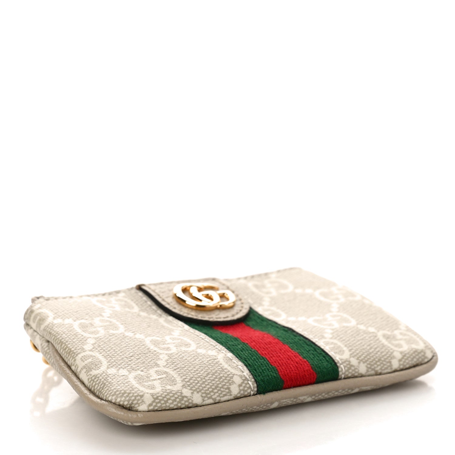 Gucci GG Supreme Monogram Web Ophidia Key Case Beige Mystic White Oatmeal 4 of 9