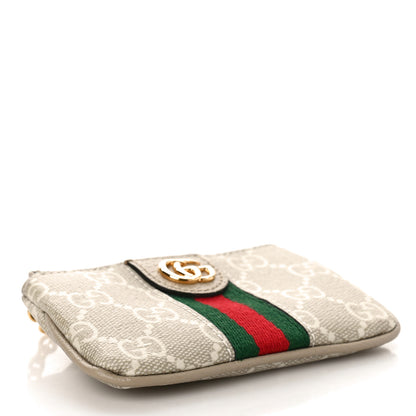 Gucci GG Supreme Monogram Web Ophidia Key Case Beige Mystic White Oatmeal 4 of 9