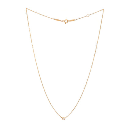 Tiffany 18K Yellow Gold Diamond .08ct Elsa Peretti Diamonds by the Yard Pendant Necklace 3 of 7