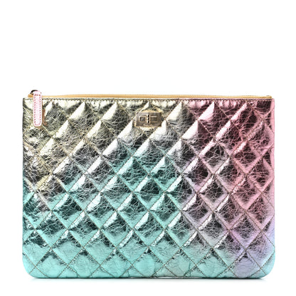 Chanel Metallic Goatskin Quilted Medium 2.55 Reissue Cosmetic Case Multicolor 1 of 4