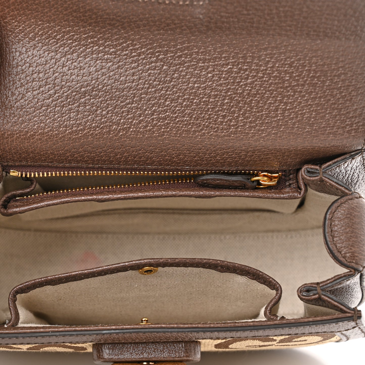 Monogram Jumbo GG Textured Dollar Calfskin Web Small Bamboo 1947 Top Handle Bag Camel Ebony New Acero