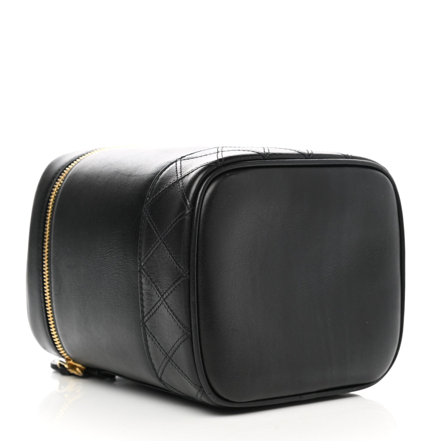 Lambskin Vanity Cosmetic Bag Black