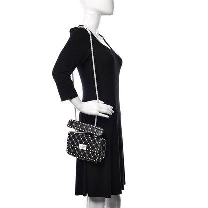 Valentino Garavani Lambskin Small Free Rockstud Spike Shoulder Bag Black 2 of 10