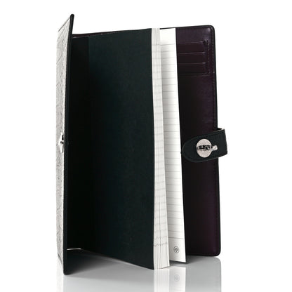 Mulberry Calfskin Crocodile Embossed Postman's Lock Agenda Black 4 of 9