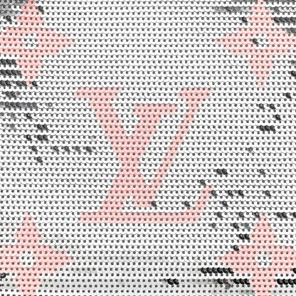 Louis Vuitton Satin Sequin Monogram Giant Pochette Accessories Silver Pink 7 of 9