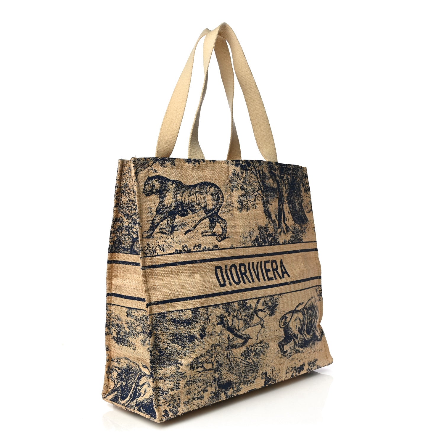 Christian Dior Straw Dioriviera Tote Beige 4 of 10