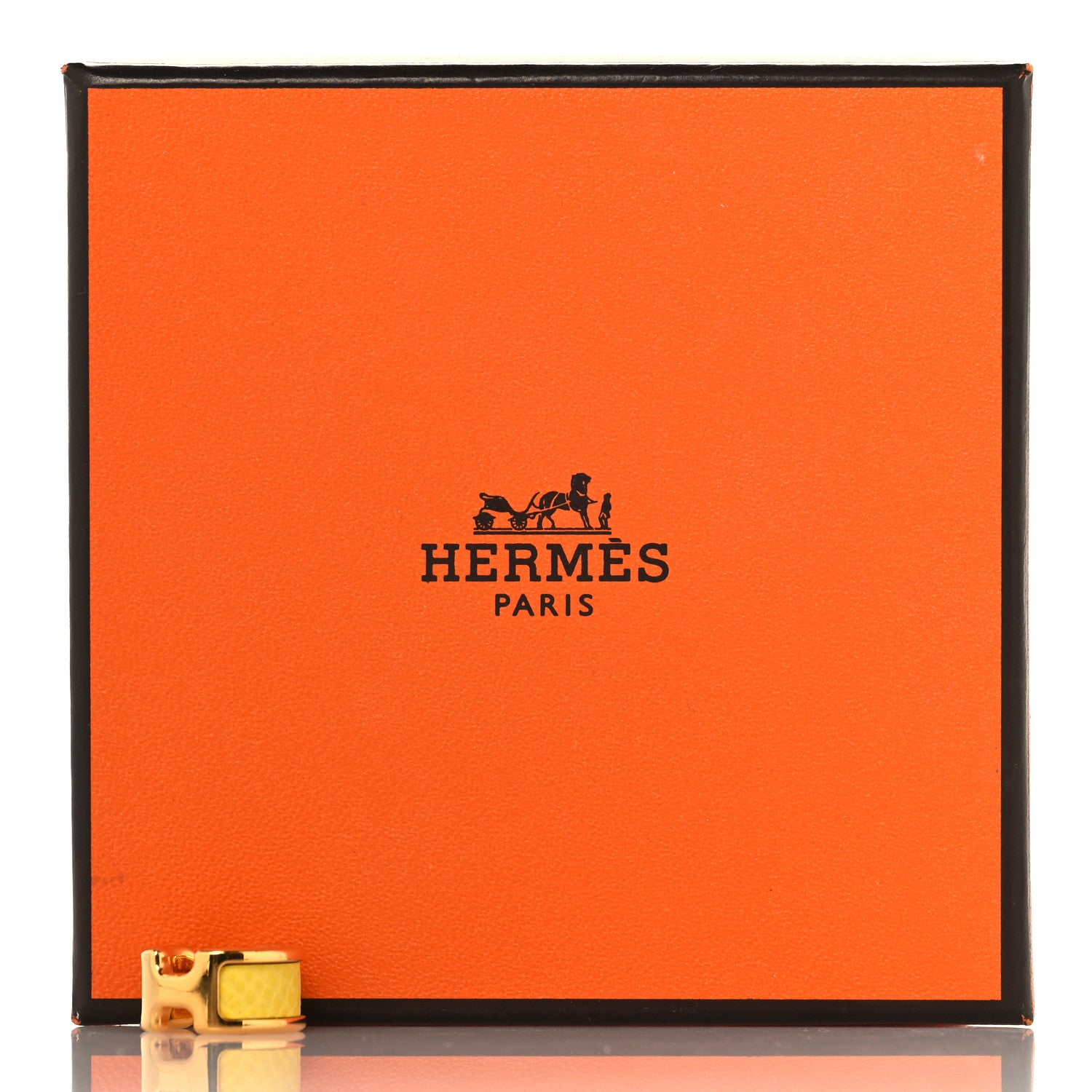 Hermes Epsom Olympe Ear Cuff PM Jaune Citron 6 of 8