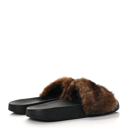 Givenchy Mink Rubber Slide Sandals 36.5 Brown 4 of 7