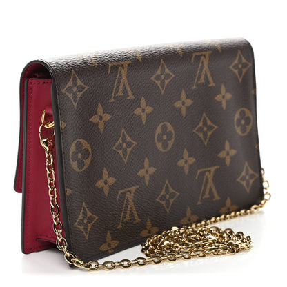 Louis Vuitton Monogram Flore Chain Wallet Fuchsia 3 of 9