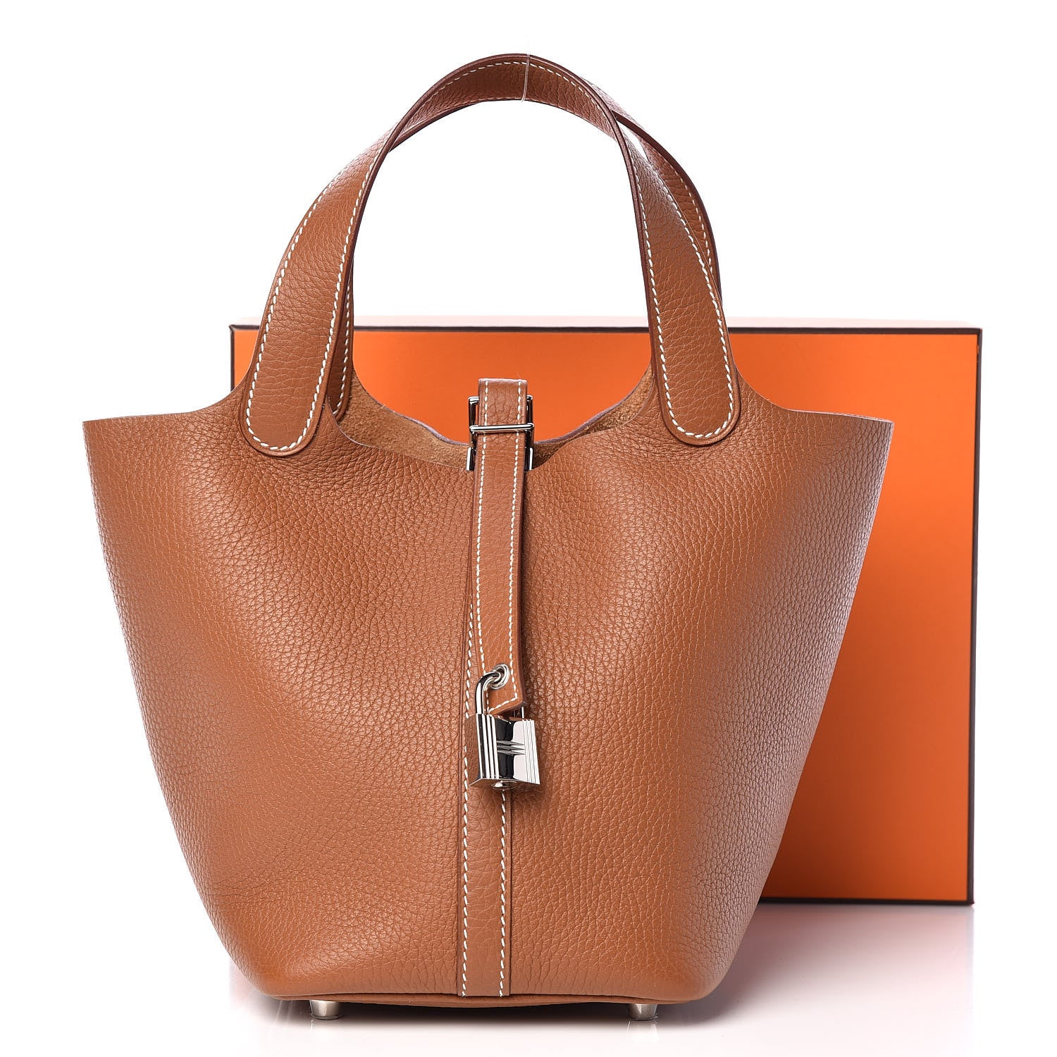 Hermes Taurillon Clemence Picotin Lock 18 PM Gold 12 of 12