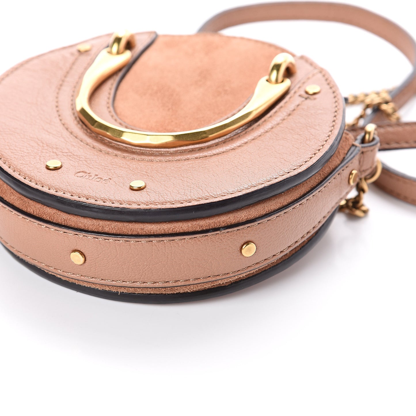 Goatskin Suede Mini Pixie Bag Nougat