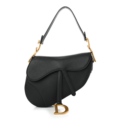 Christian Dior Grained Calfskin Saddle Bag Black 1 of 10