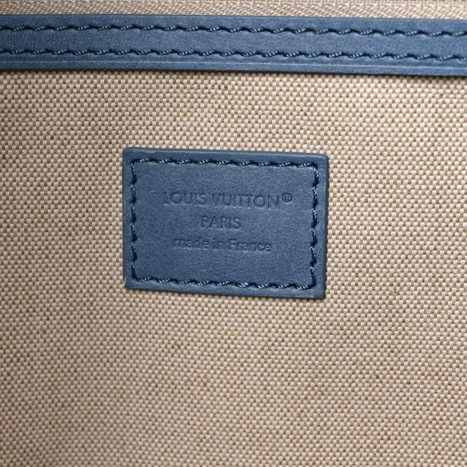 Louis Vuitton Damier Denim Vagabond Hobo Blue 6 of 10