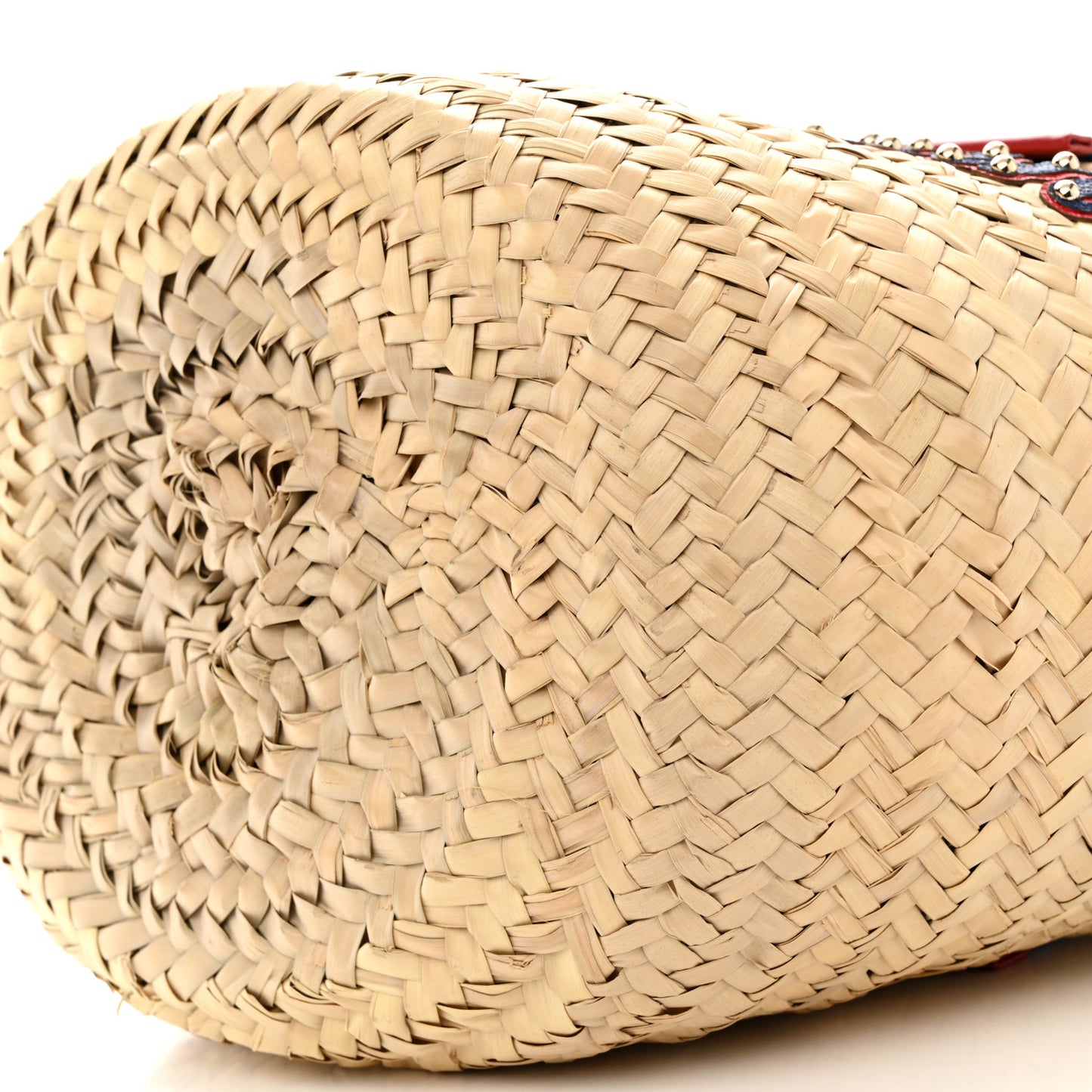 DOLCE &amp; GABBANA Woven Raffia Kendra Logo Tote Multicolor