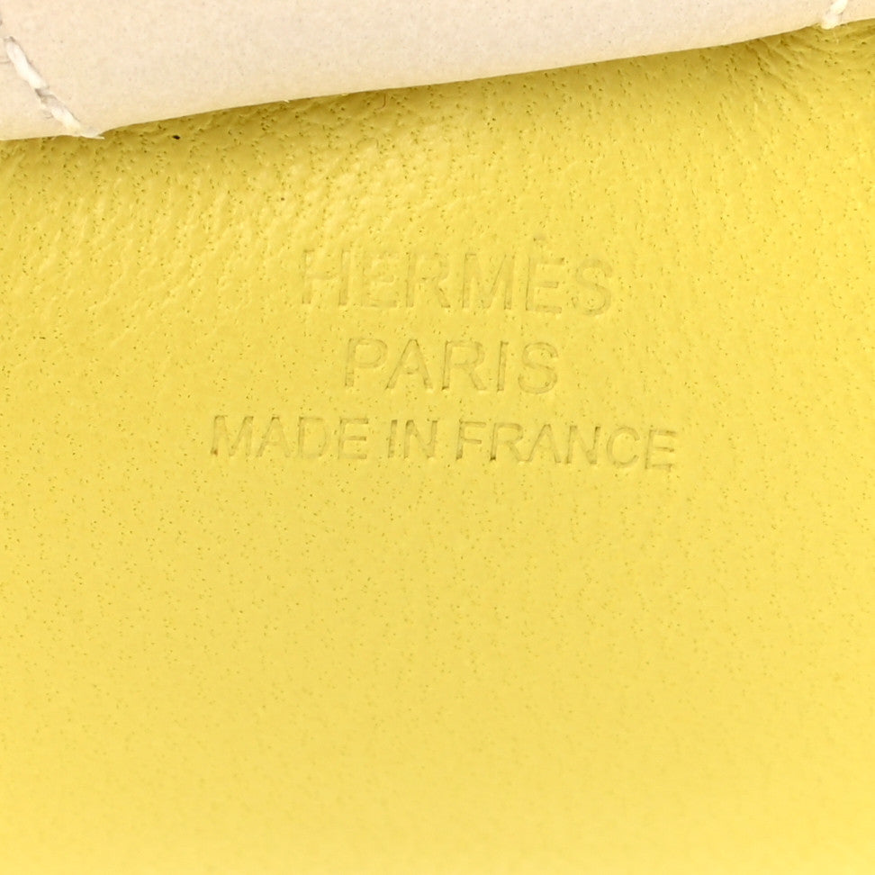 Hermes Milo Lambskin Grigri Rodeo Horse Bag Charm MM Lime Sesame Craie 3 of 4