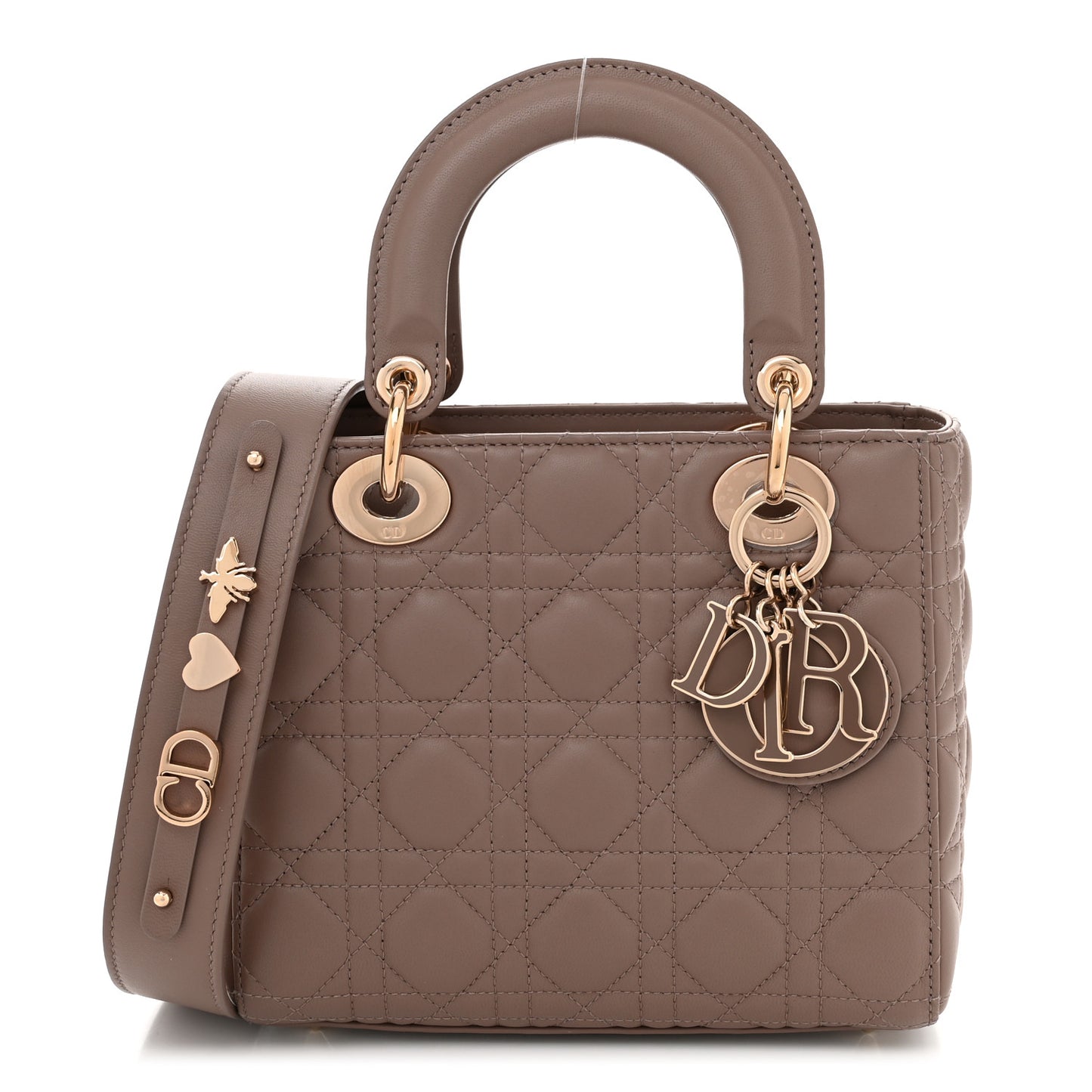 Lambskin Cannage Small My ABCDior Lady Dior Warm Taupe