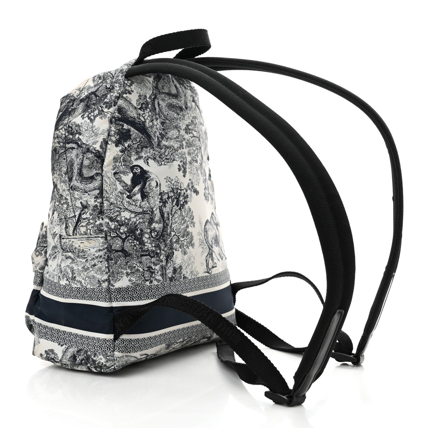 Christian Dior Nylon Technical Fabric Toile De Jouy Small Diortravel Backpack Blue 2 of 11