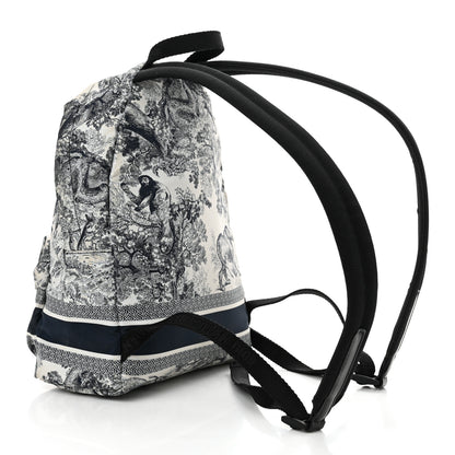 Christian Dior Nylon Technical Fabric Toile De Jouy Small Diortravel Backpack Blue 2 of 11