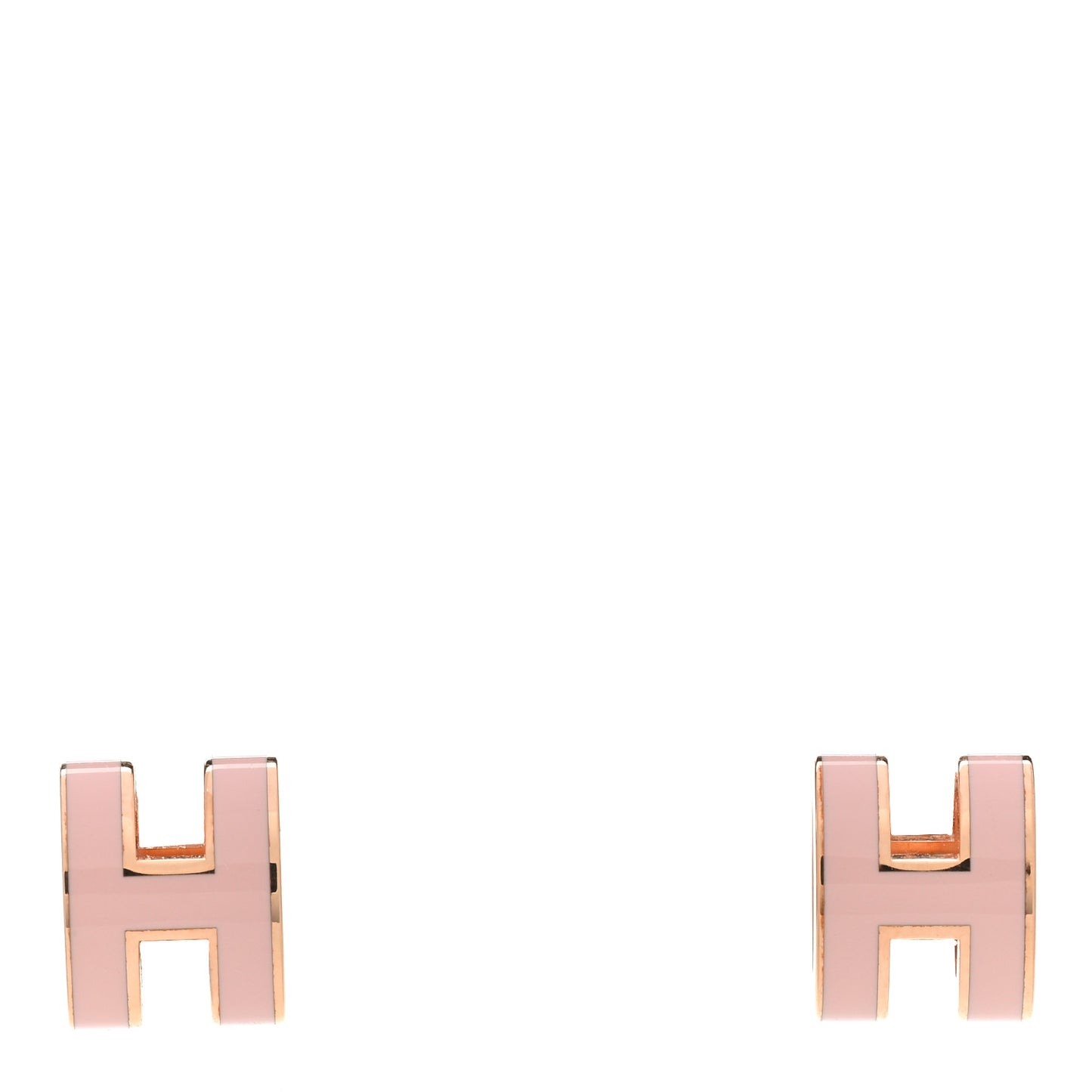 Rose Gold Lacquered Pop H Earrings Rose Dragee