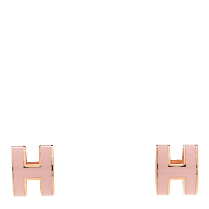 Hermes Rose Gold Lacquered Pop H Earrings Rose Dragee 1 of 6