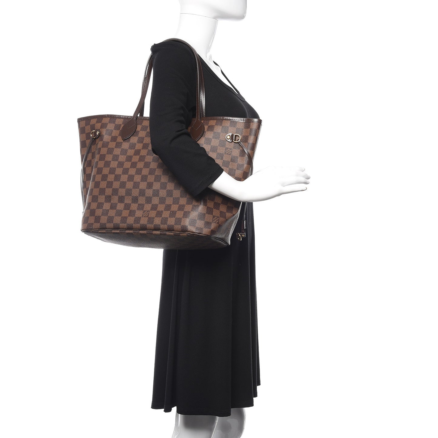 Damier Ebene Neo Neverfull MM Rose Ballerine