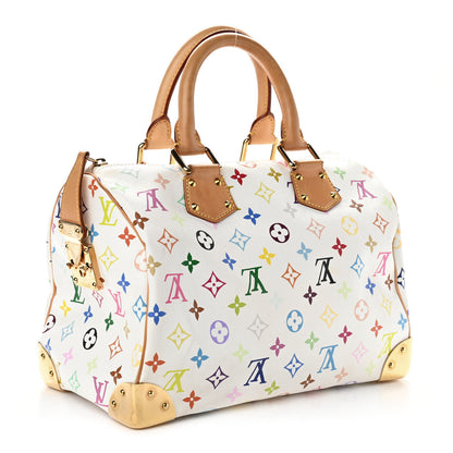Louis Vuitton Monogram Multicolor Speedy 30 White 3 of 11