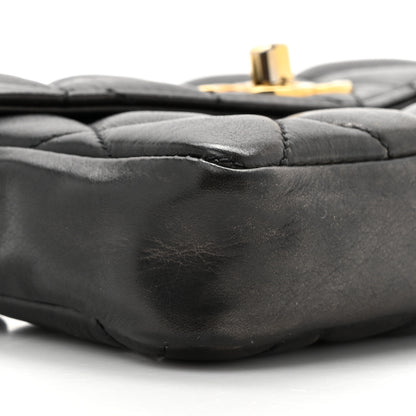 Chanel Lambskin Quilted Flap Waist Belt Bag 70 28 Black 9 of 11