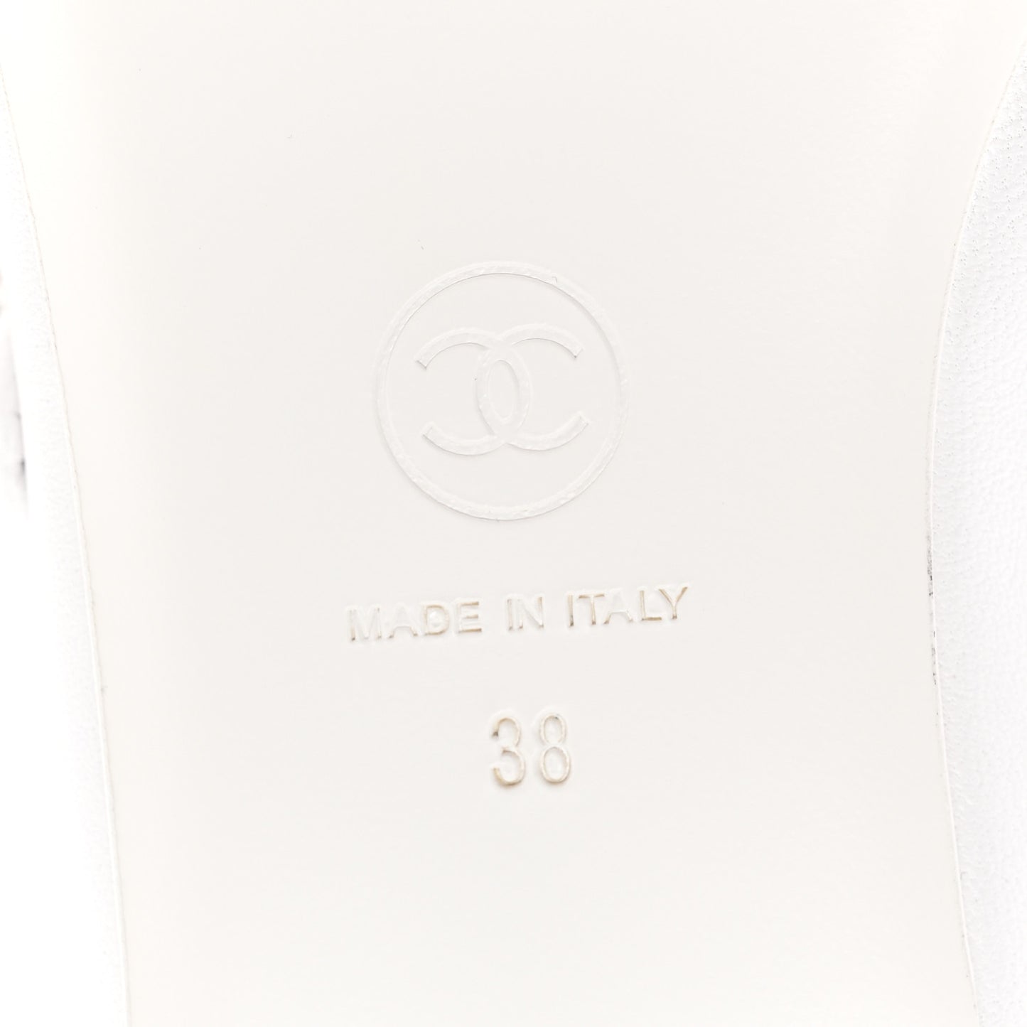 Lambskin Mary Jane Flats 38 White