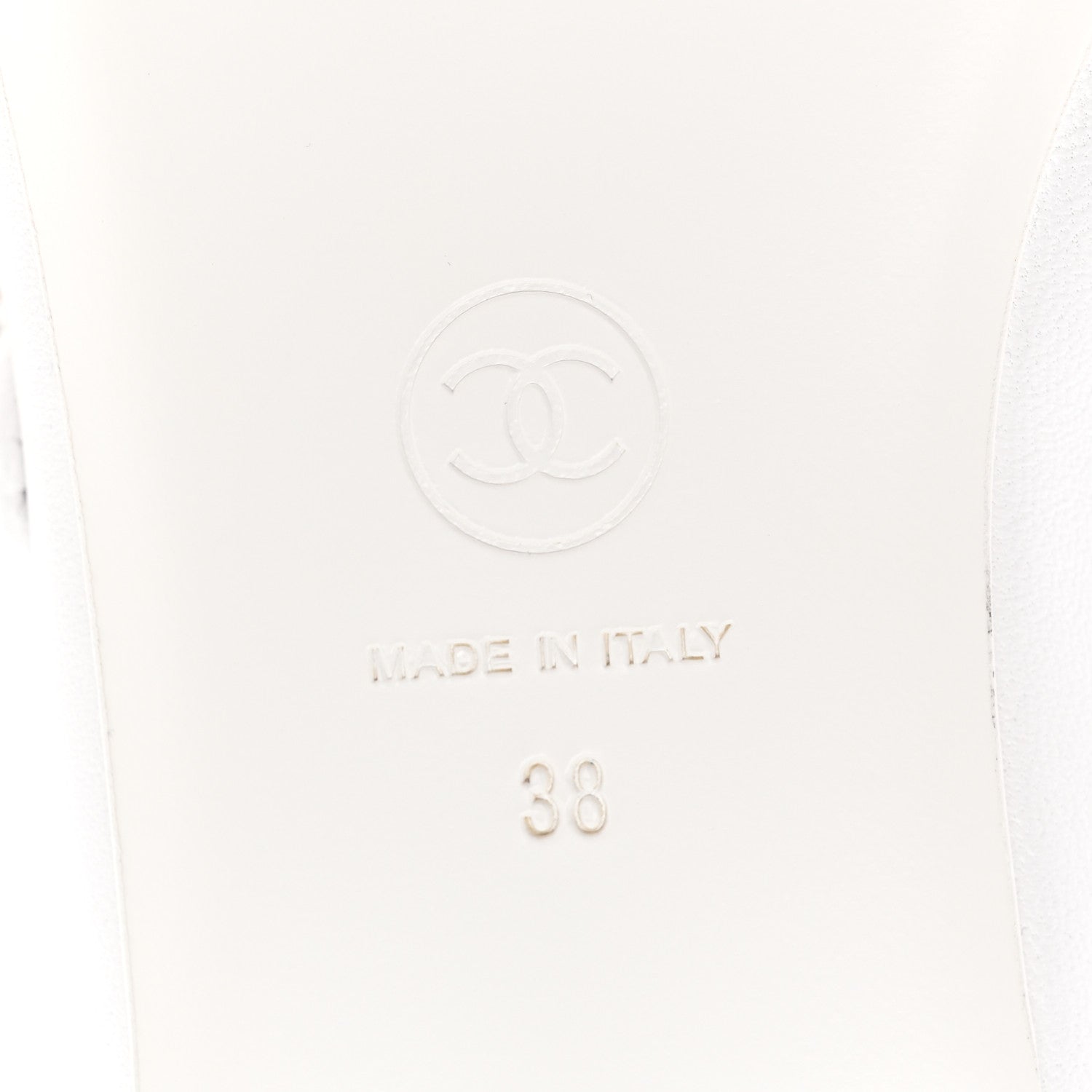 Chanel Lambskin Mary Jane Flats 38 White 6 of 9