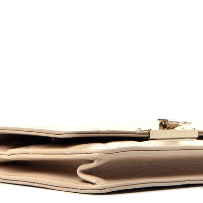 Chanel Caviar Quilted Golden Class Wallet On Chain WOC Light Beige 8 of 9