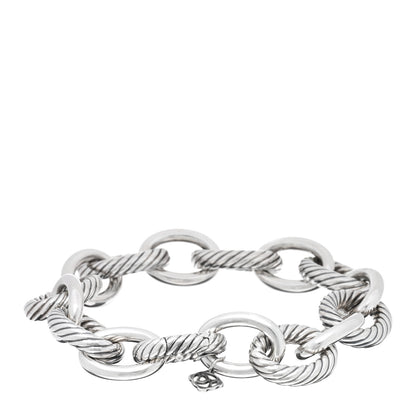 David Yurman Sterling Silver 17mm Extra Large Oval Link Bracelet 2 of 3