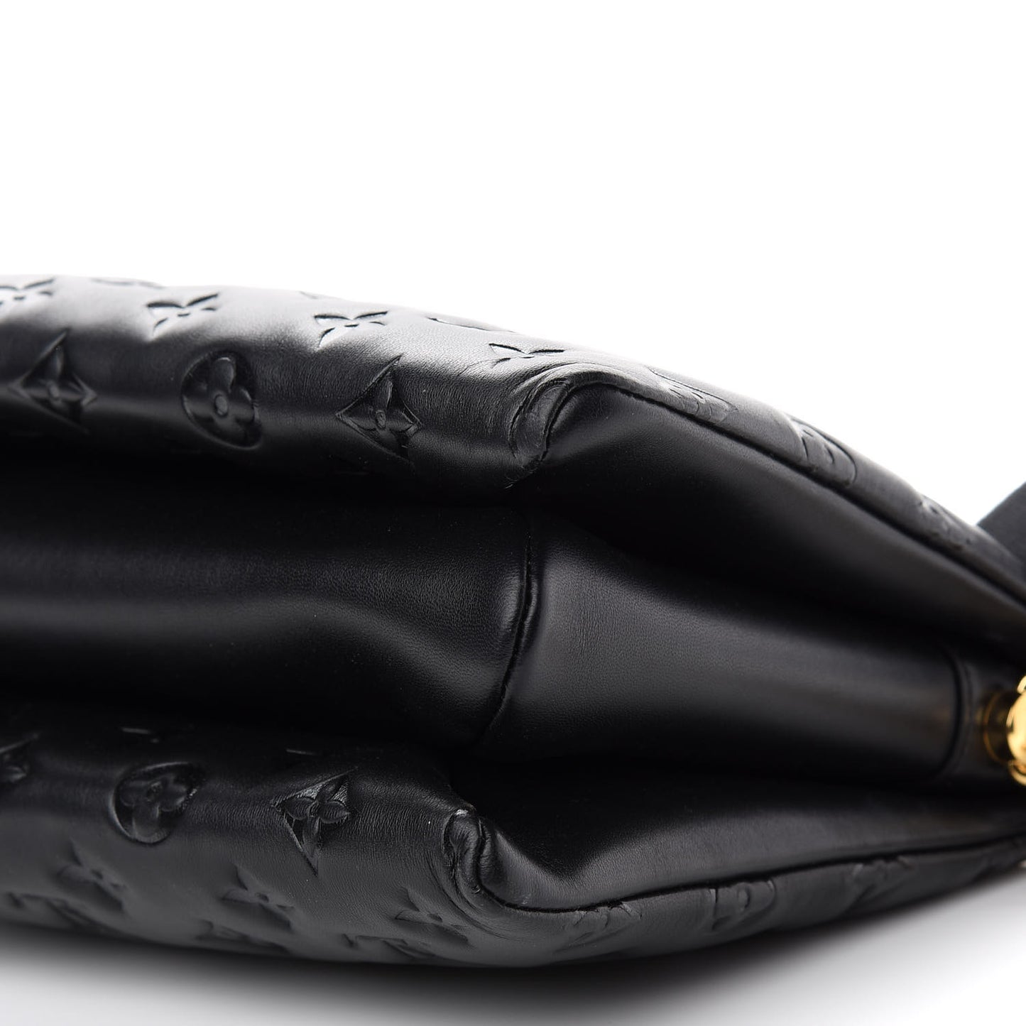 Lambskin Embossed Monogram Coussin PM Black